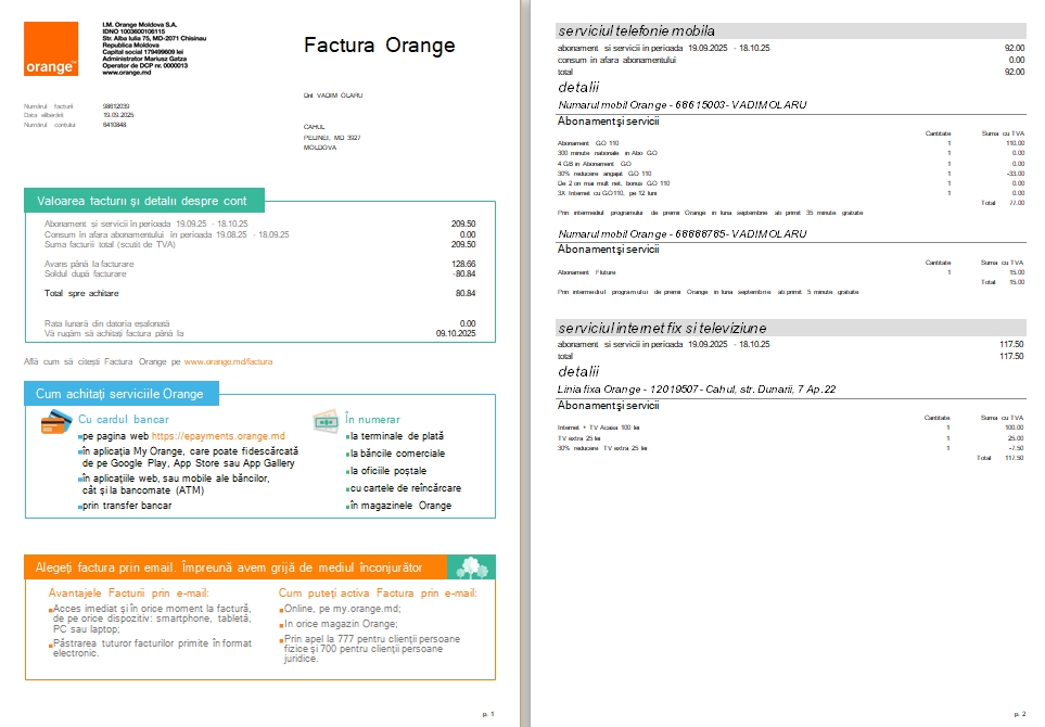 Moldova Orange utility bill version 2 scr